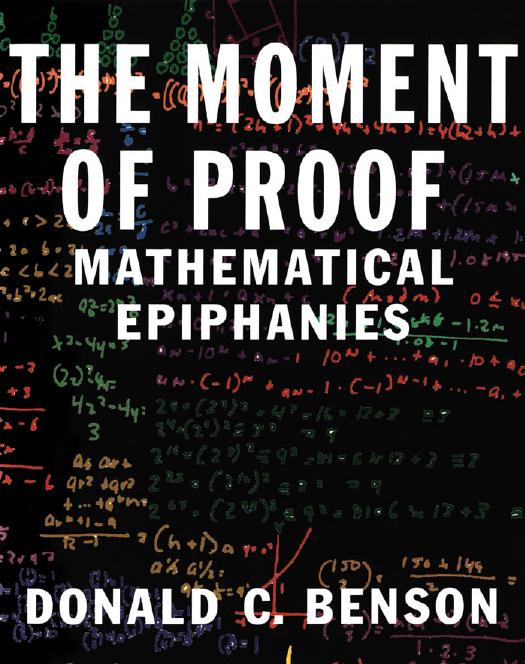 The moment of proof: mathematical epiphanies by Donald C. Benson