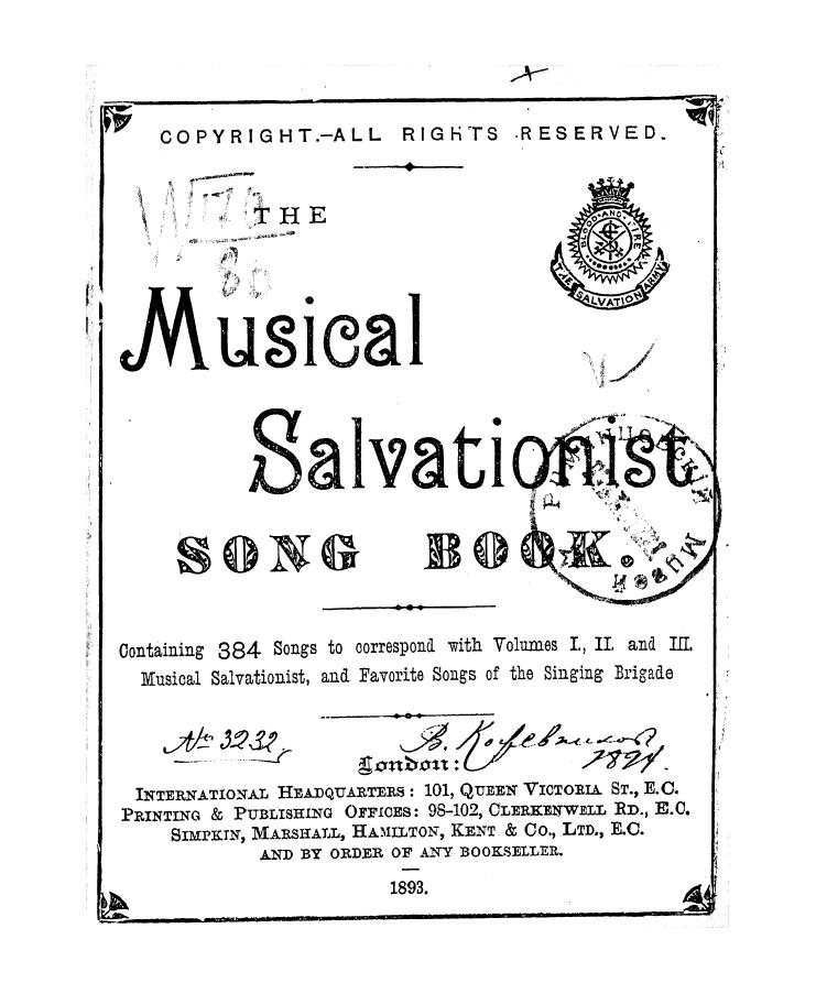 The musical salvationist by 1893