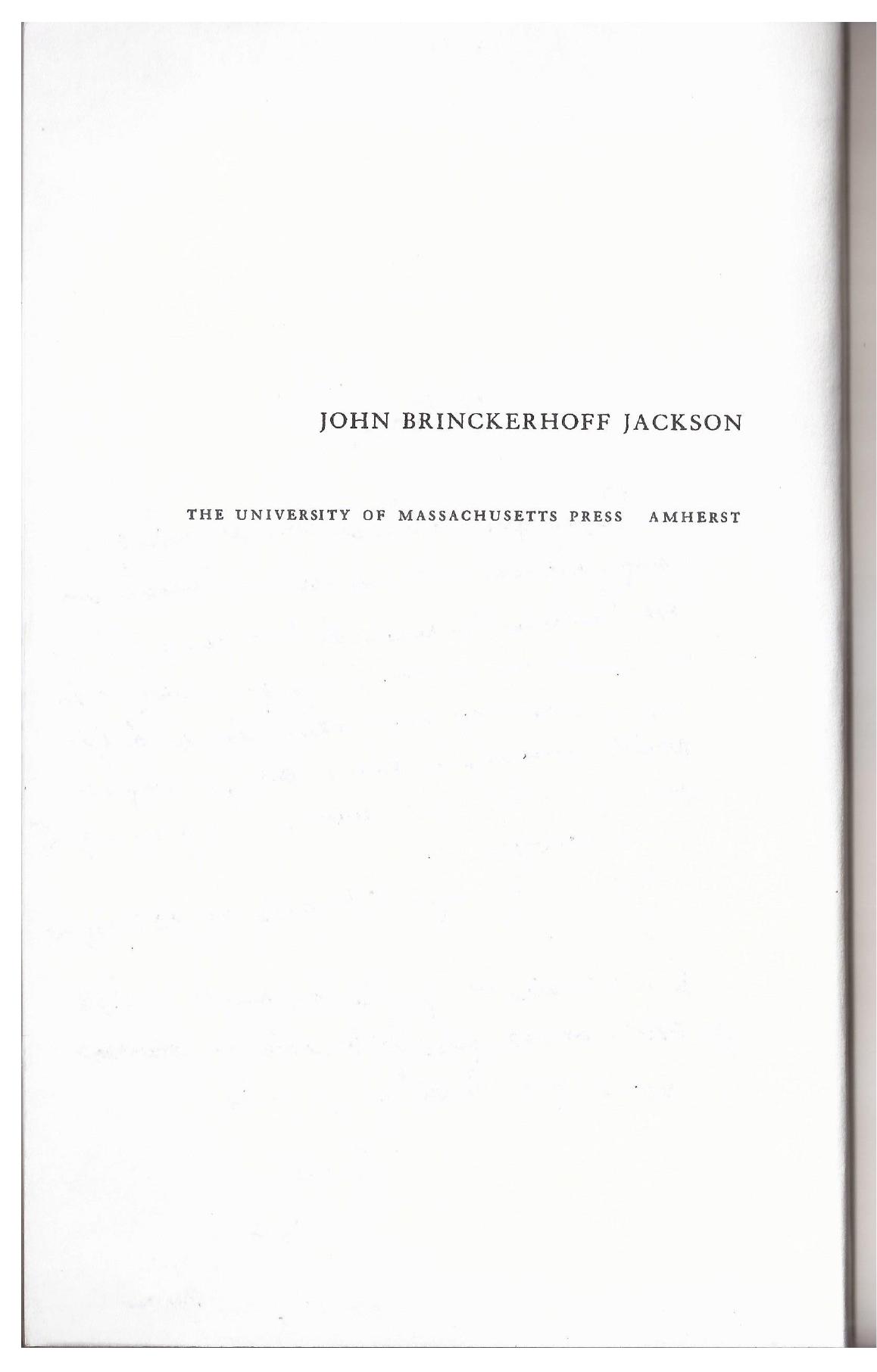 The necessity for ruins and other topics by J. B. Jackson