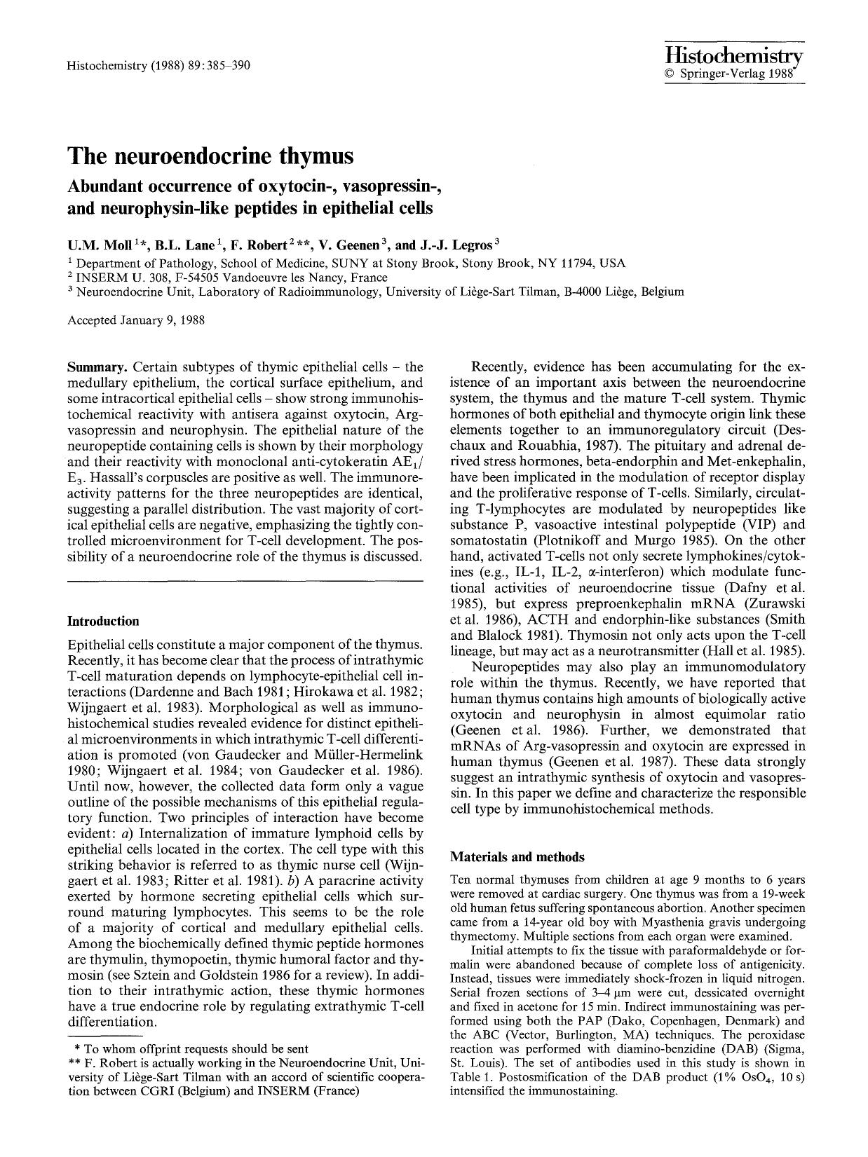The neuroendocrine thymus by Unknown