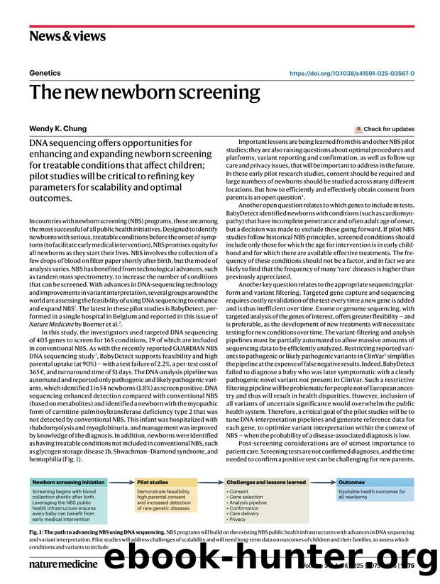 The new newborn screening by Wendy K. Chung