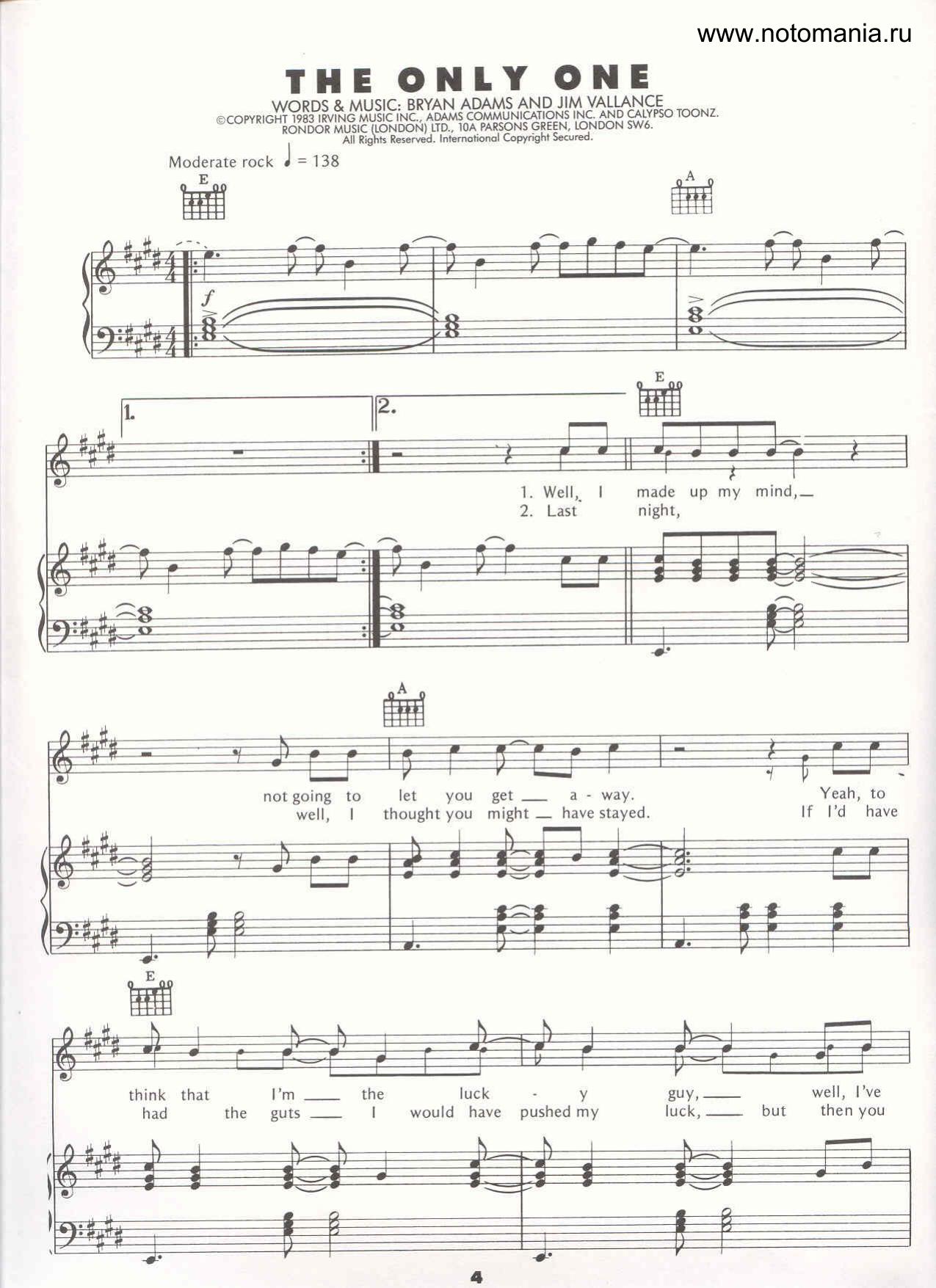 The only one by Brian Adams