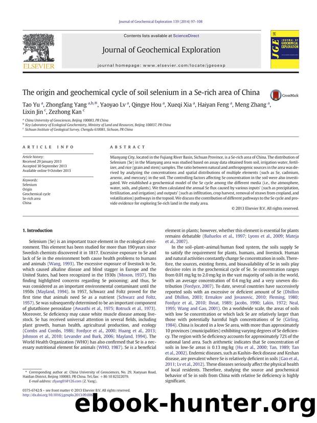 The origin and geochemical cycle of soil selenium in a Se-rich area of China by unknow