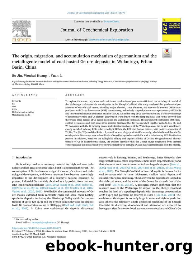 The origin, migration, and accumulation mechanism of germanium and the metallogenic model of coal-hosted Ge ore deposits in Wulantuga, Erlian Basin, China by Bo Jiu & Wenhui Huang & Yuan Li