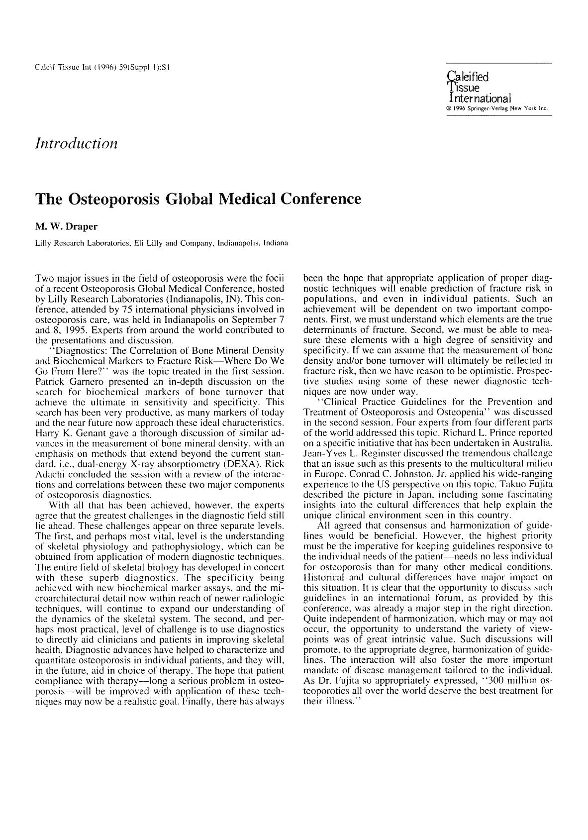 The osteoporosis global medical conference by Unknown