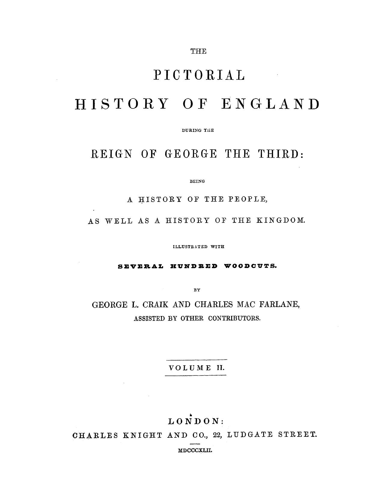 The pictorial history of england during the reign of george the third being a by 1842