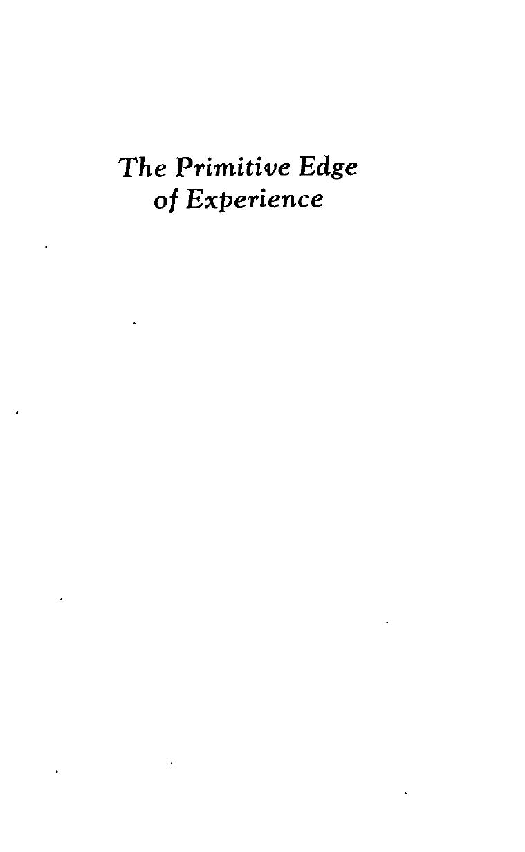 The primitive edge of experience by Thomas H. Ogden