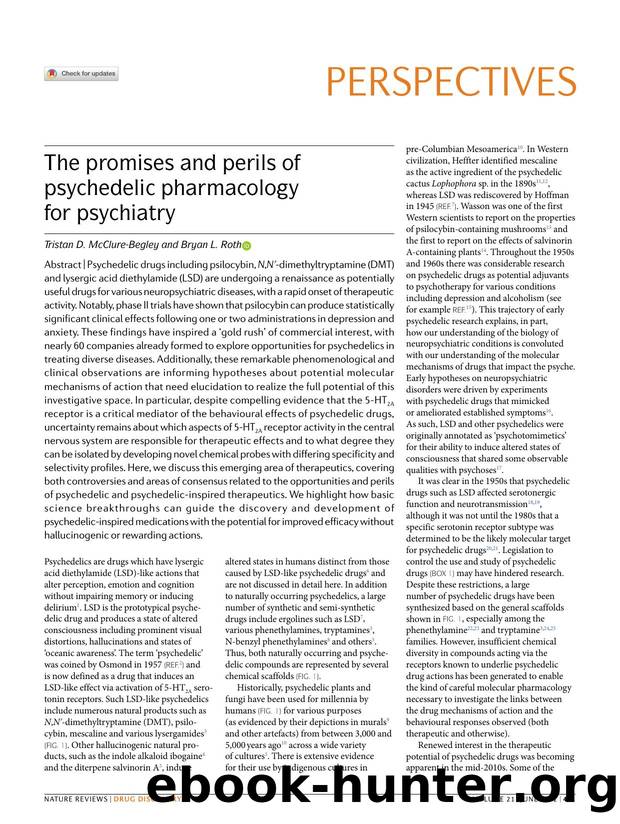 The promises and perils of psychedelic pharmacology for psychiatry by Tristan D. McClure-Begley & Bryan L. Roth