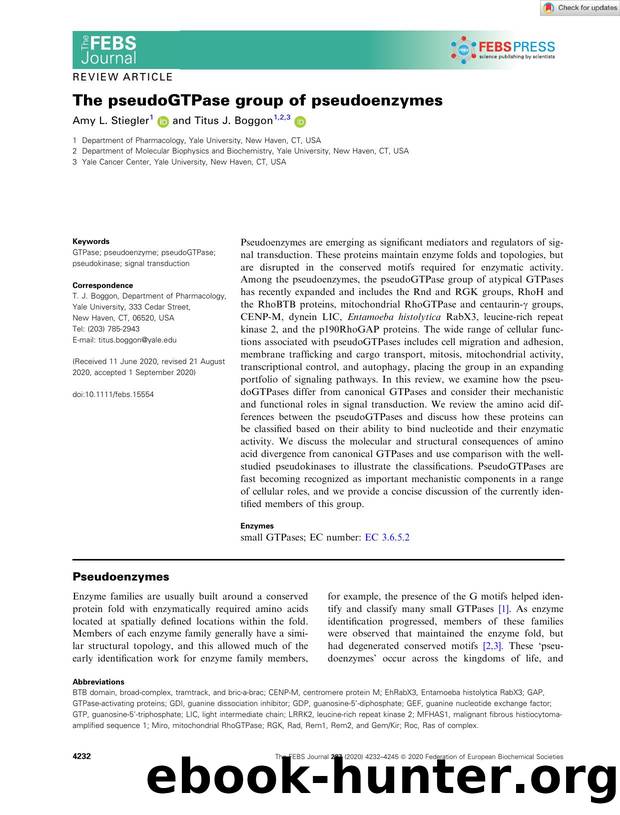 The pseudoGTPase group of pseudoenzymes by Unknown