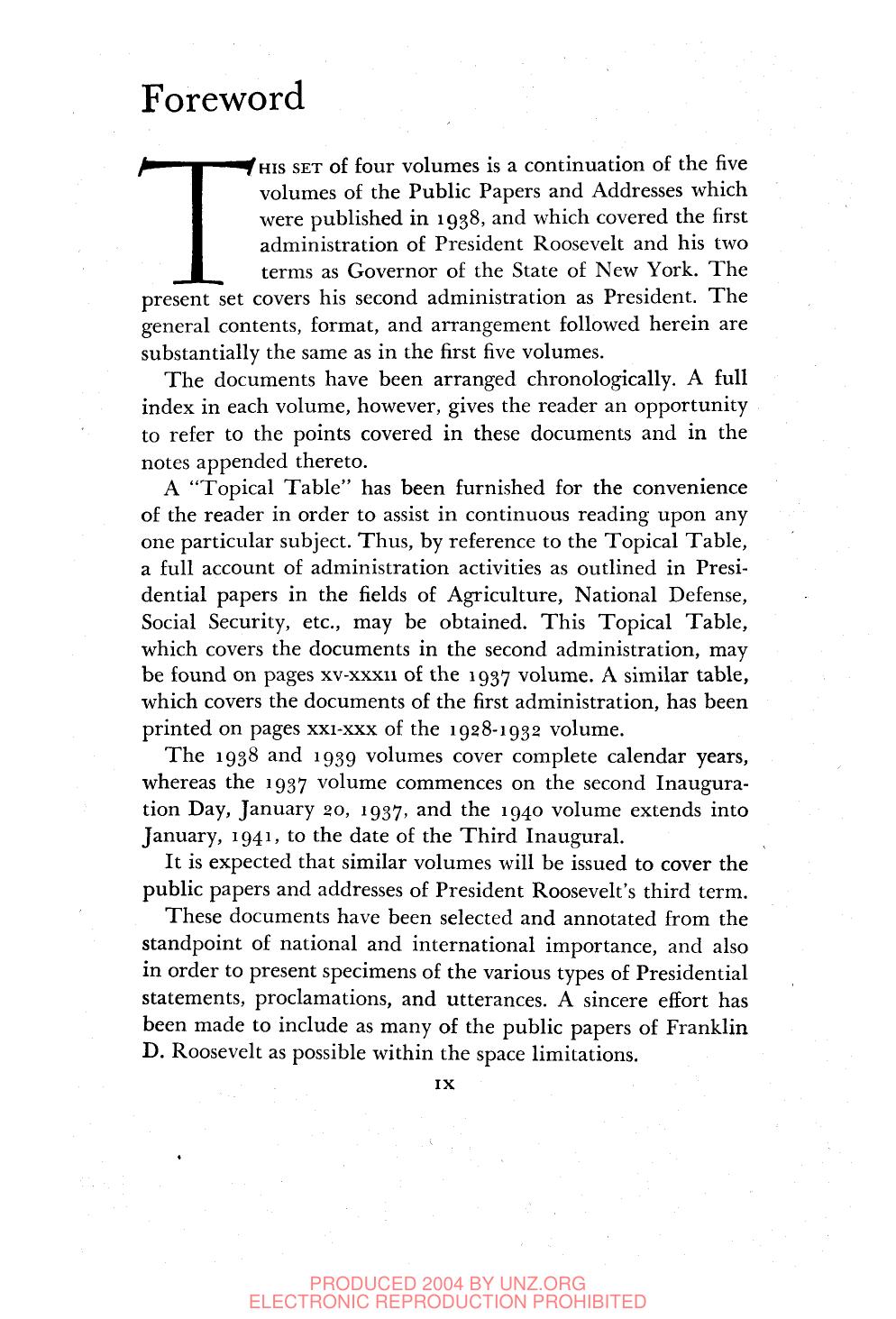 The public papers and addresses of Franklin D. Roosevelt. 1937 volume, The constitution prevails. by coll