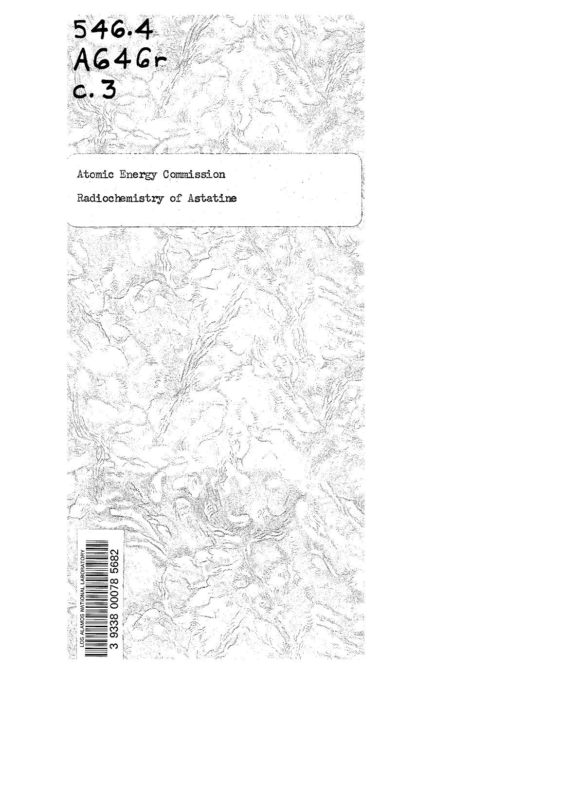 The radiochemistry of astatine by Evan H Appelman; National Research Council (U.S.)