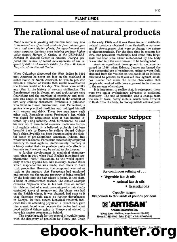 The rational use of natural products by Unknown