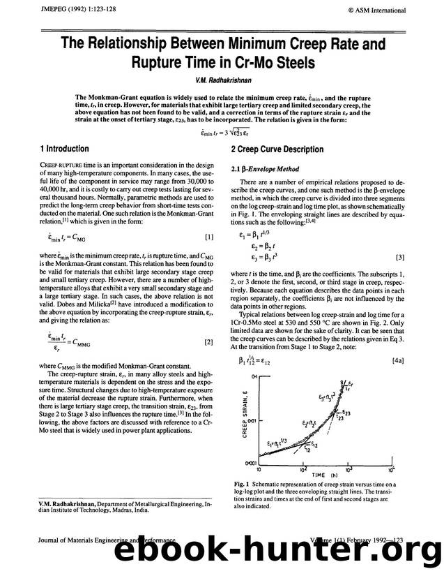 The relationship between minimum creep rate and rupture time in Cr-Mo steels by Unknown
