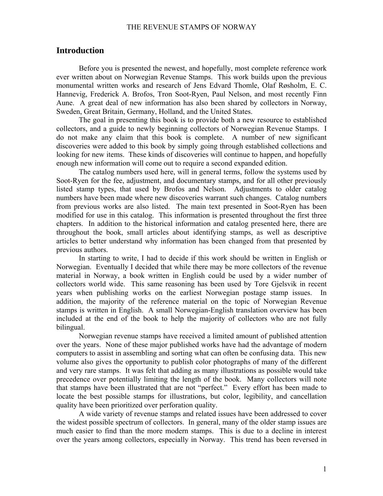 The revenue stamps of Norway and related non-fiscal issues by Wang B.K