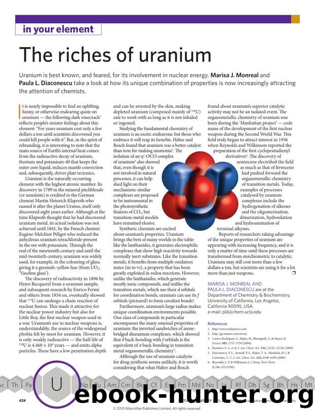 The riches of uranium by Marisa J. Monreal & Paula L. Diaconescu