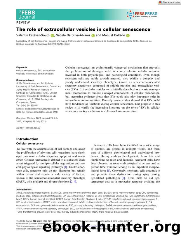 The role of extracellular vesicles in cellular senescence by Unknown