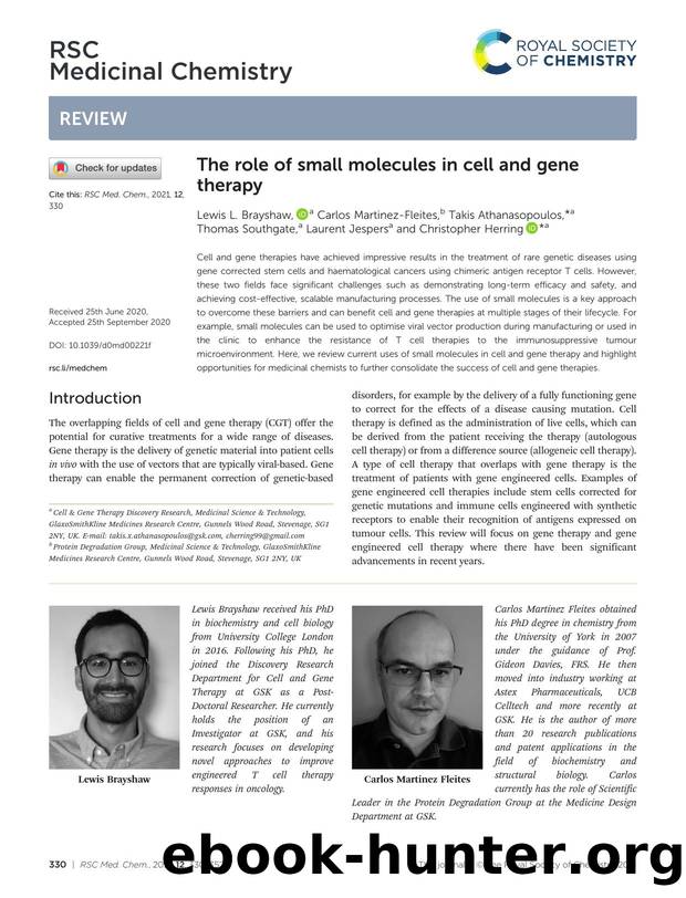 The role of small molecules in cell and gene therapy by unknow