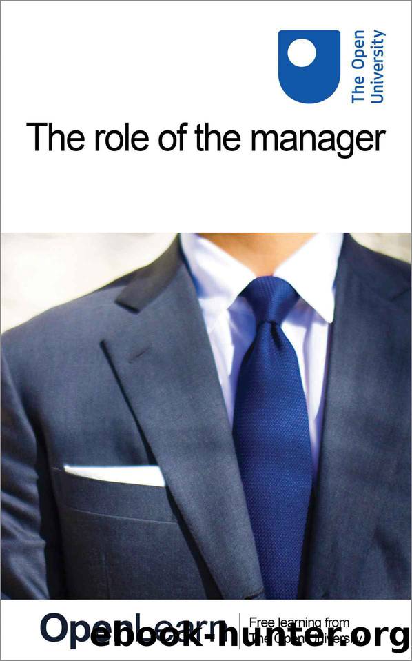 The role of the manager by The Open University