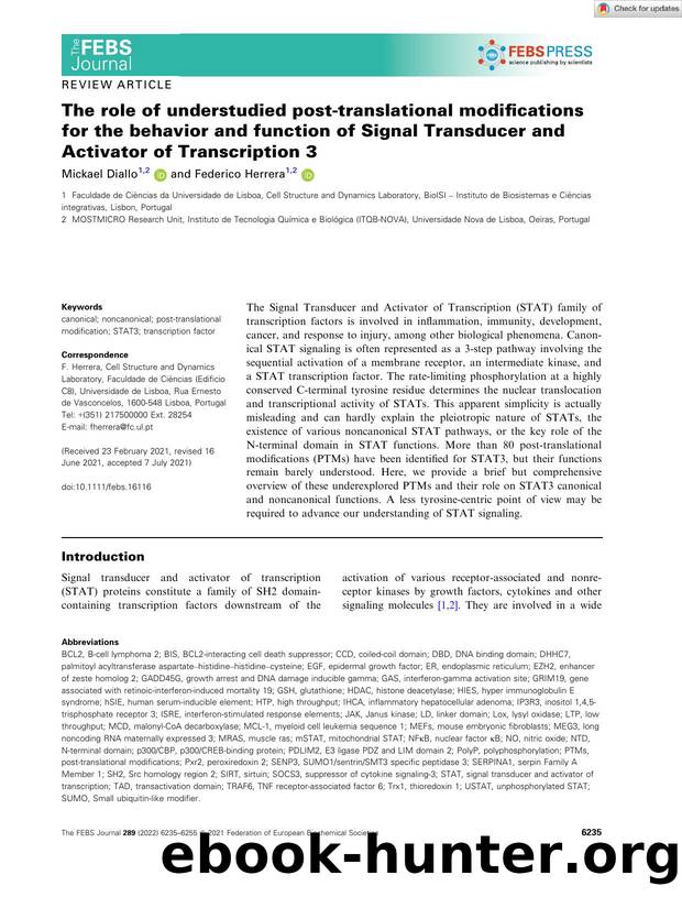 The role of understudied postâtranslational modifications for the behavior and function of Signal Transducer and Activator of Transcription 3 by Unknown