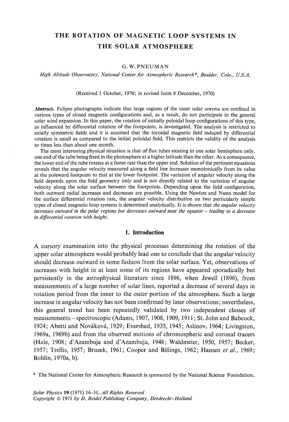 The rotation of magnetic loop systems in the solar atmosphere by Unknown