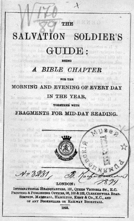 The salvation soldier's guide by 1893