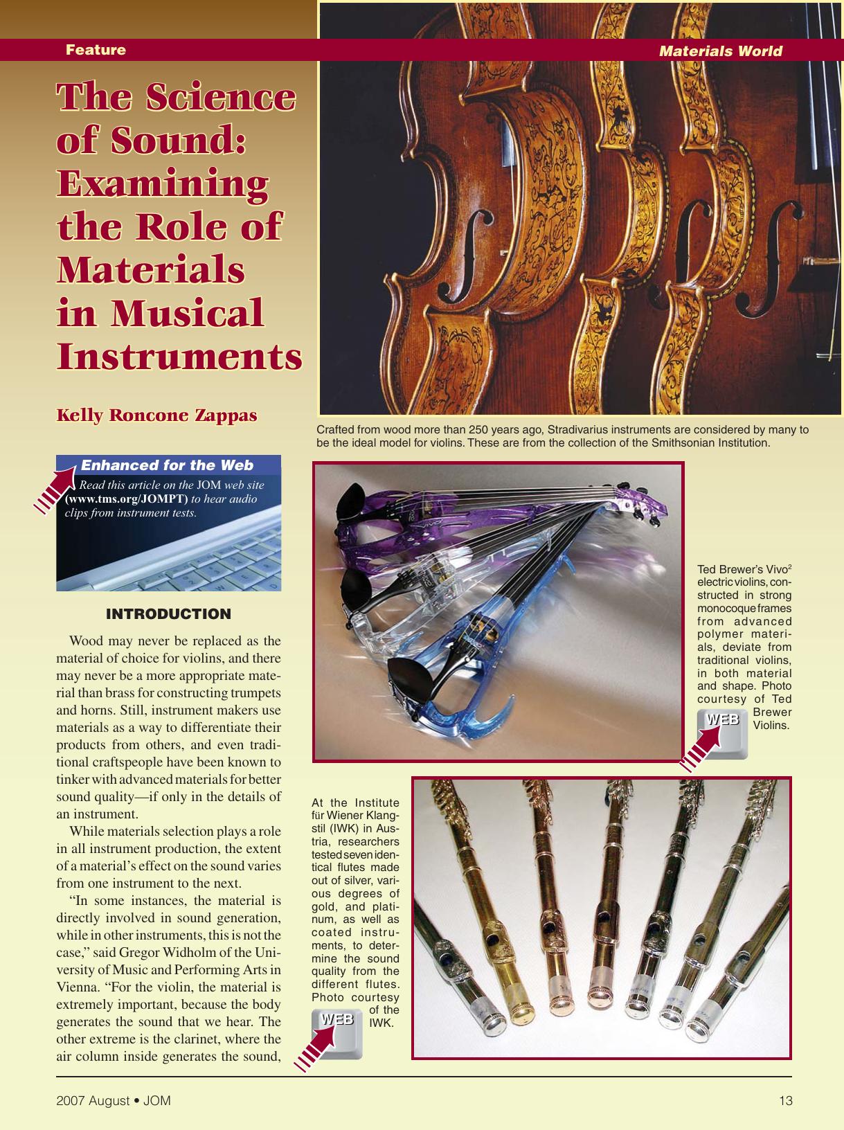 The science of sound: Examining the role of materials in musical instruments by Unknown