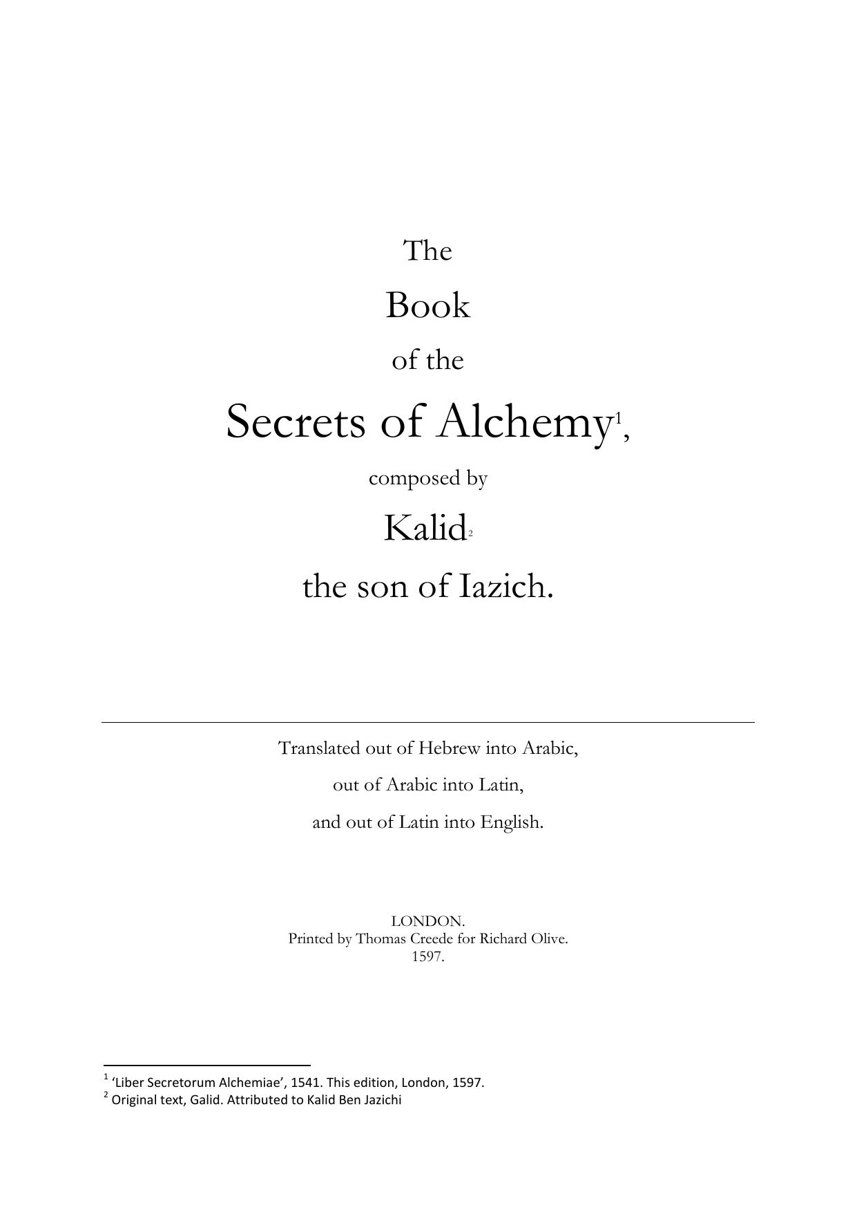 The secret of alchemy by Your User Name