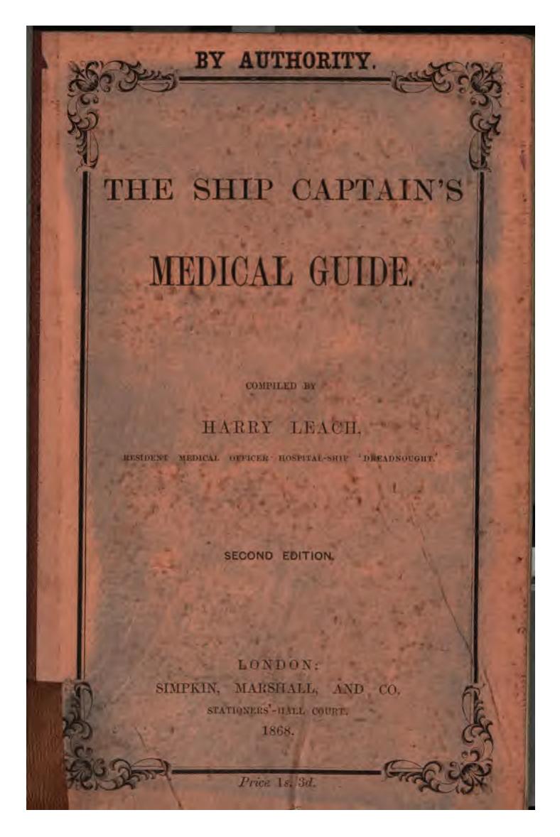 The ship captain's medical guide by Harry Leach