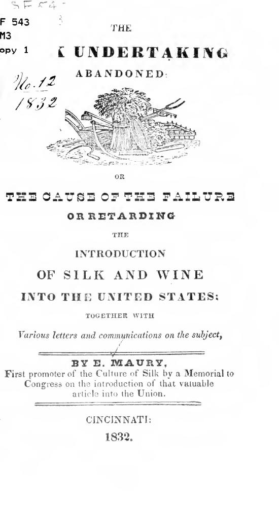 The silk undertaking abandoned; by Maury Evariste