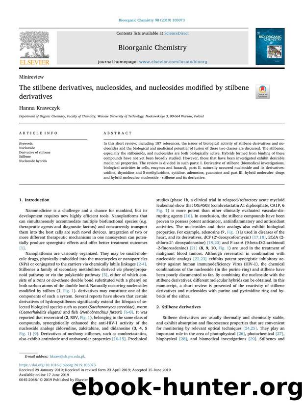 The stilbene derivatives, nucleosides, and nucleosides modified by stilbene derivatives by Hanna Krawczyk