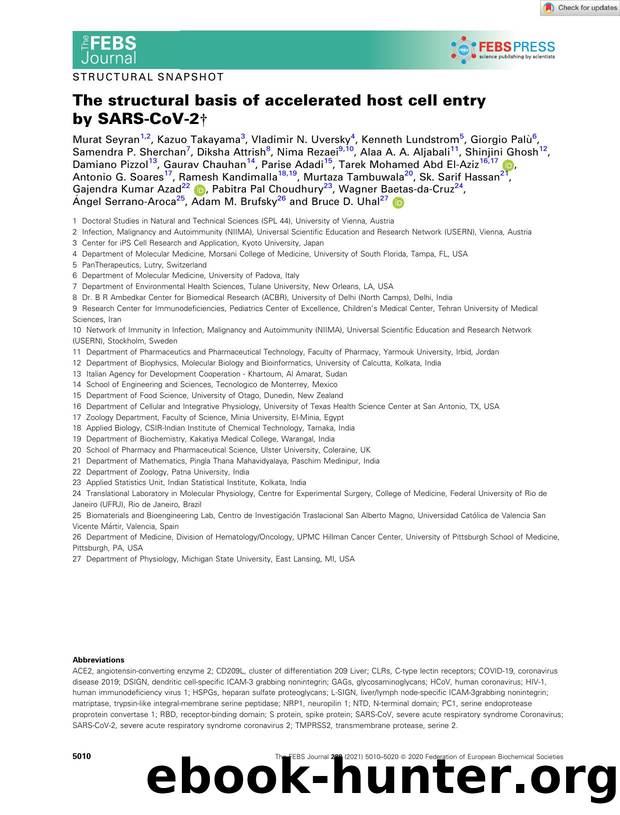 The structural basis of accelerated host cell entry by SARSâCoVâ2â  by Unknown