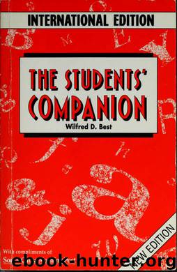 The students' companion by Best Wilfred D