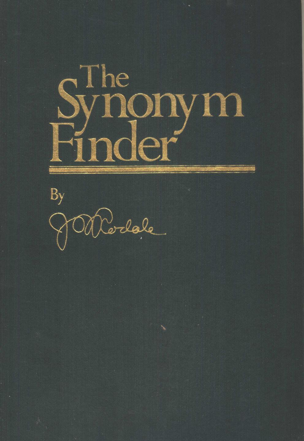 The synonym finder by Jerome Irving Rodale
