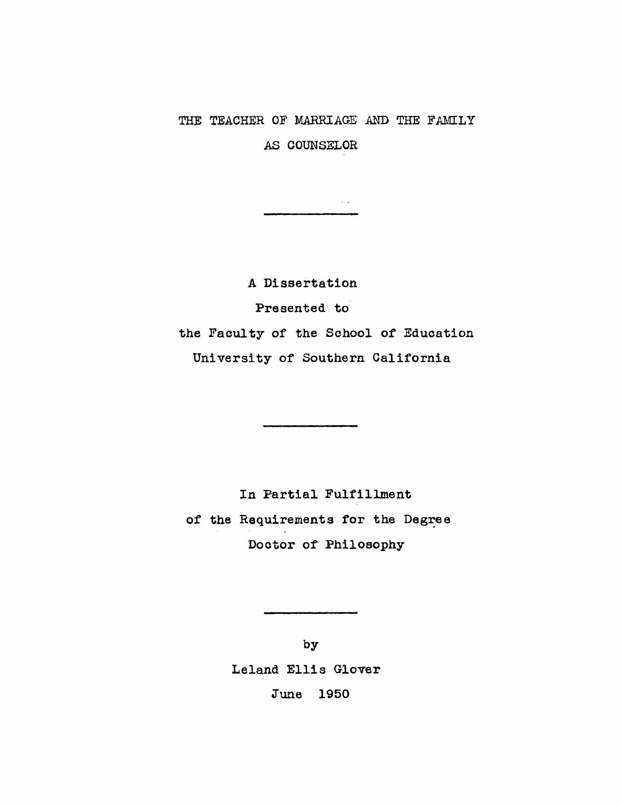 The teacher of marriage and the family as counselor by Glover Leland Ellis