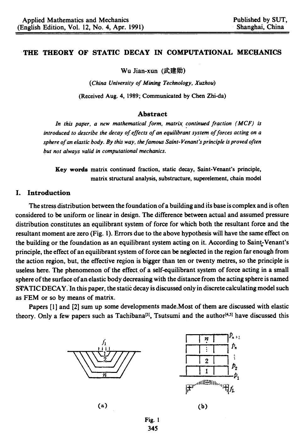 The theory of static decay in computational mechanics by Unknown