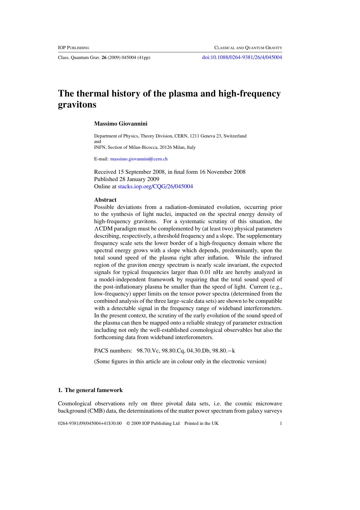 The thermal history of the plasma and high-frequency gravitons by M Giovannini