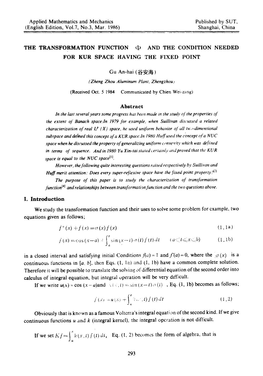 The transformation function Φ and the condition needed for KUR space having the fixed point by Unknown