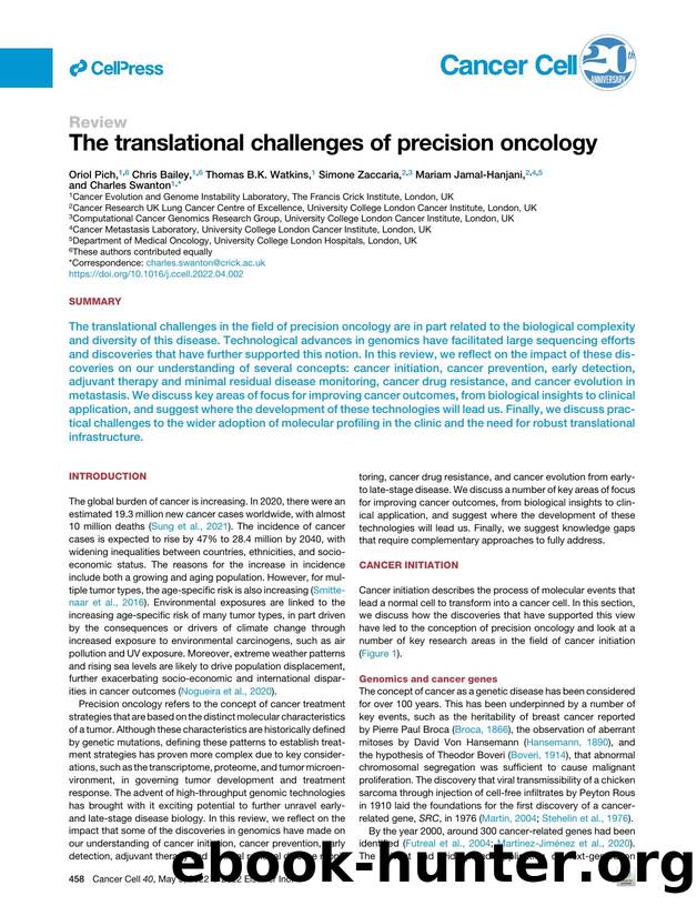The translational challenges of precision oncology by unknow