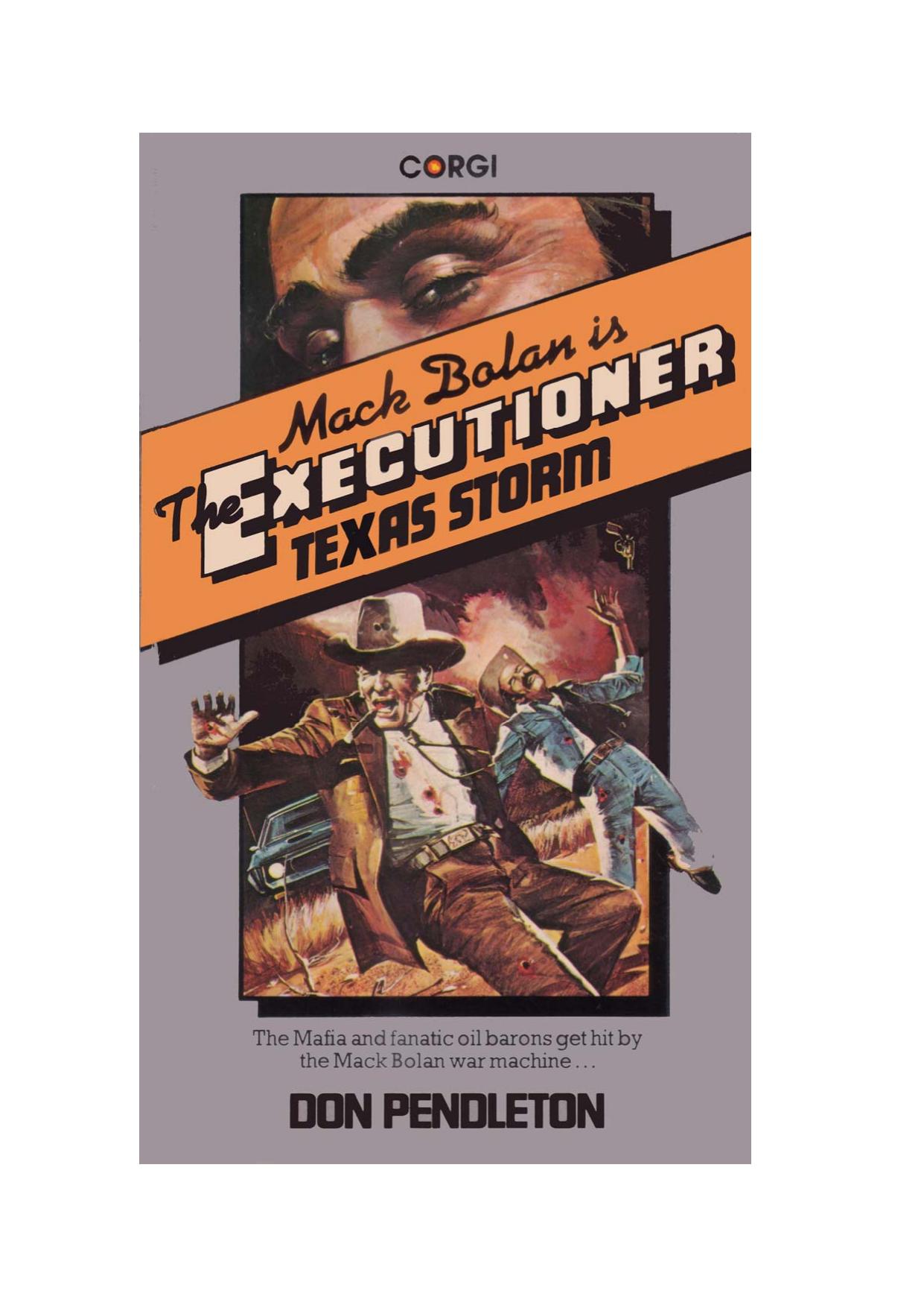 The twin-engined plane came in low over the Texas plains and landed on a strip by some buildings: it carried a one man raiding party with a blackened face and a lot of bullets by salteran