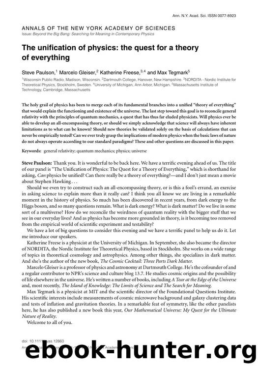 The unification of physics: the quest for a theory of everything by The unification of physics (2015)