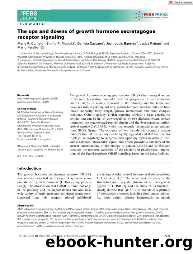 The ups and downs of growth hormone secretagogue receptor signaling by Unknown