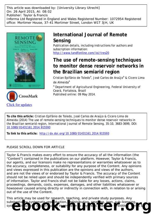 The use of remote-sensing techniques to monitor dense reservoir networks in the Brazilian semiarid region by Cristian Epifânio de Toledo