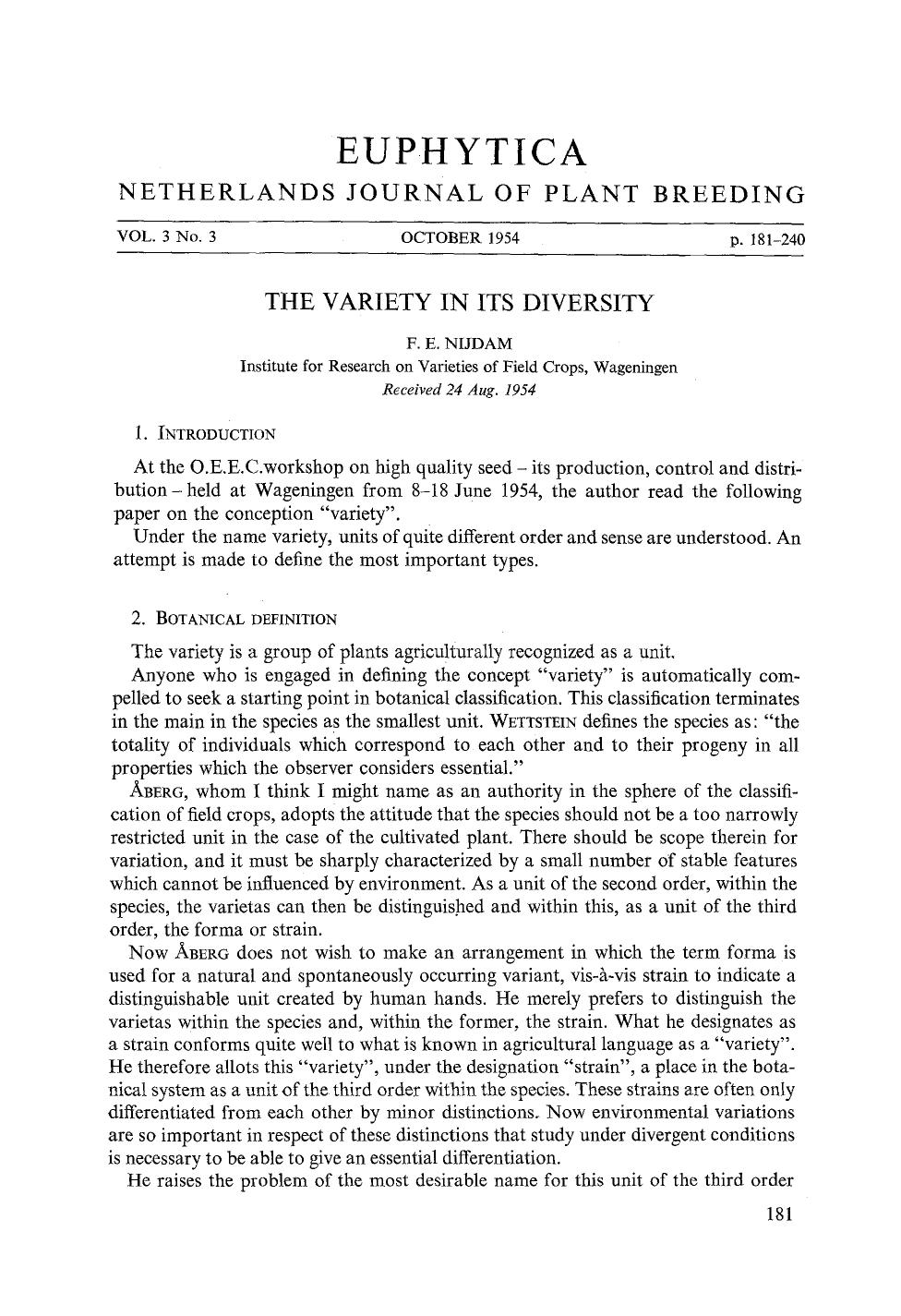 The variety in its diversity by Unknown