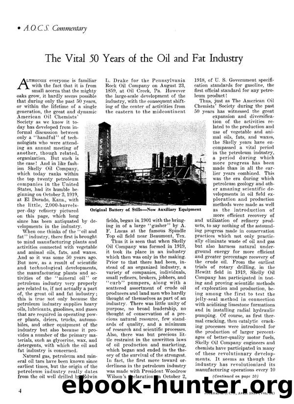 The vital 50 years of the oil and fat industry by Unknown