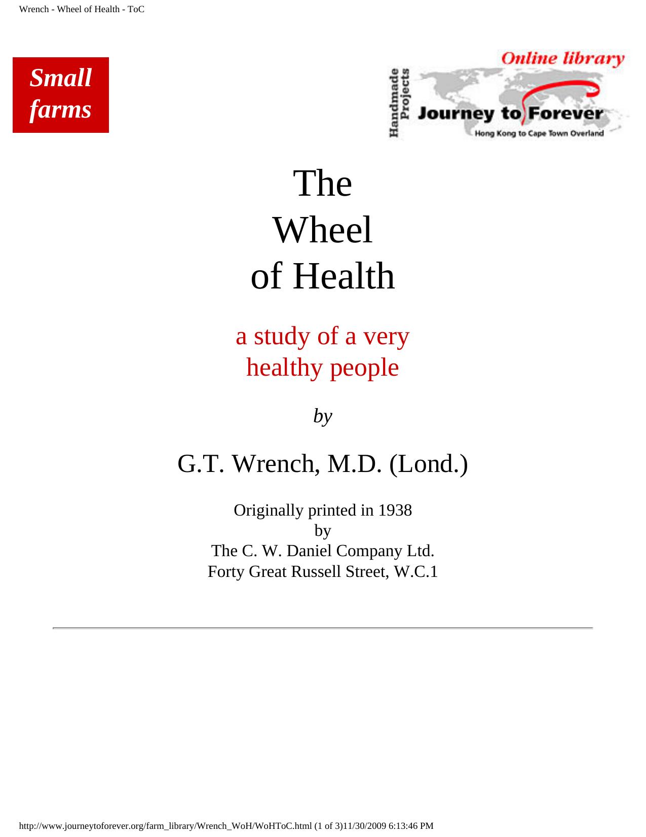The wheel of health by Wrench Guy Theodore