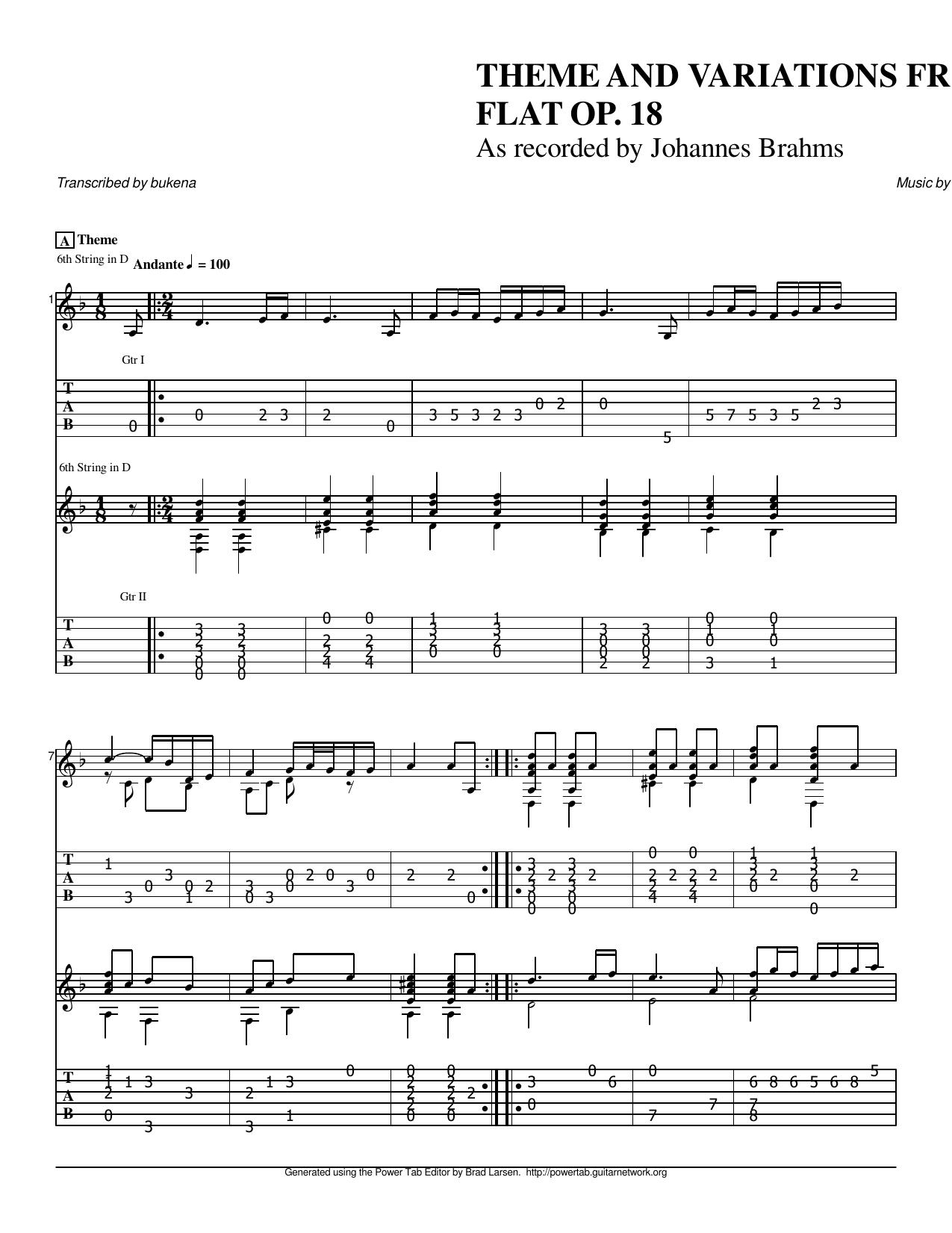 Theme And Variations From Sexte by George