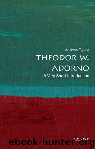 Theodor W. Adorno by Andrew Bowie