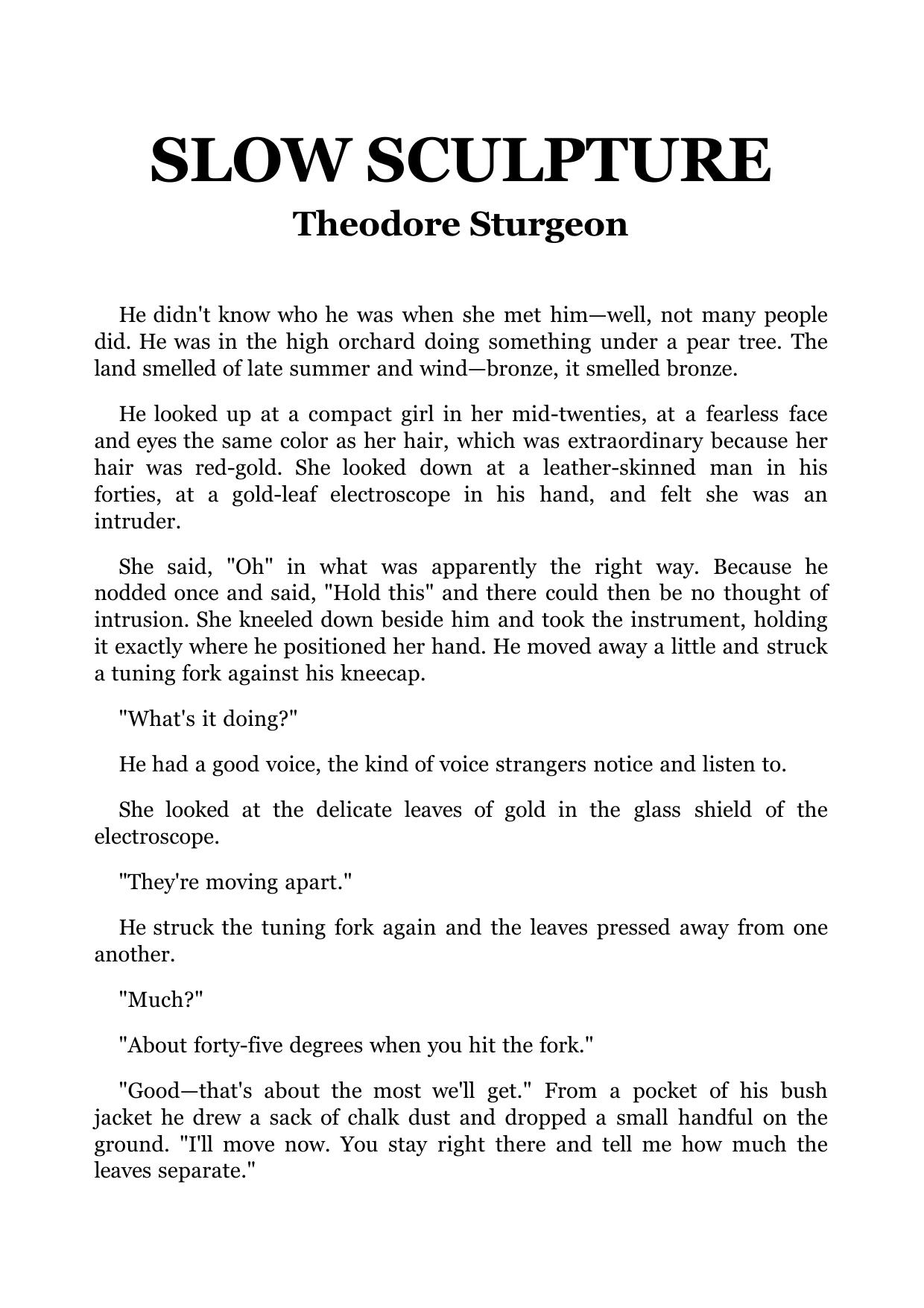 Theodore Sturgeon by Slow Sculpture v1.1 EDG
