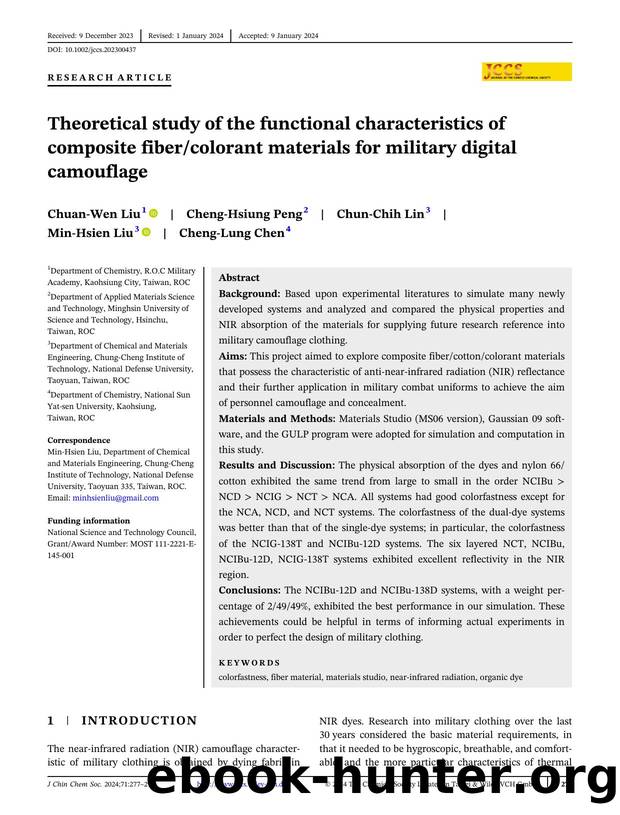 Theoretical Study of the Functional Characteristics of Composite FiberColorant Materials for Military Digital Camouflage by Unknown