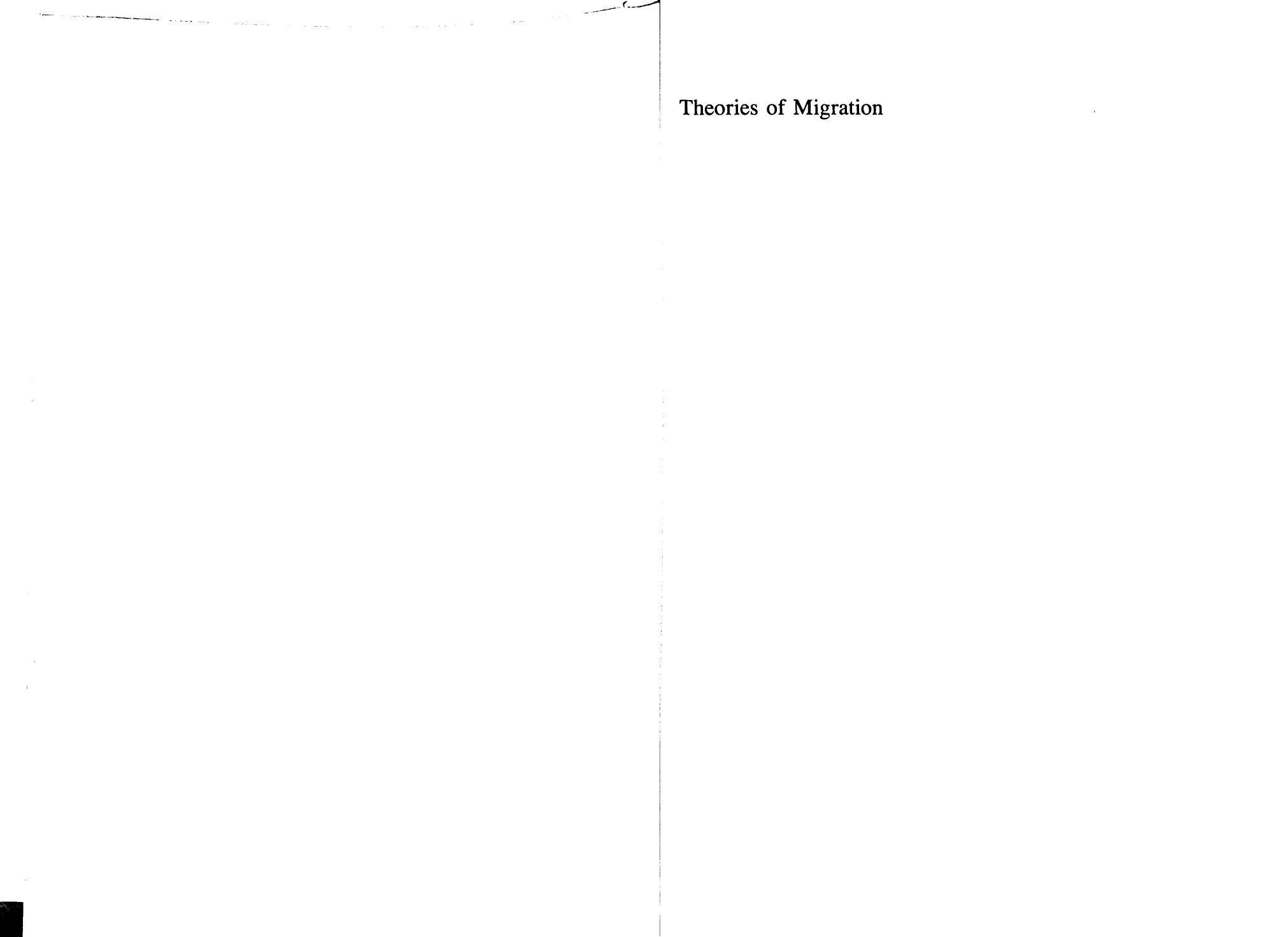 Theories of Migration by Robin Cohen